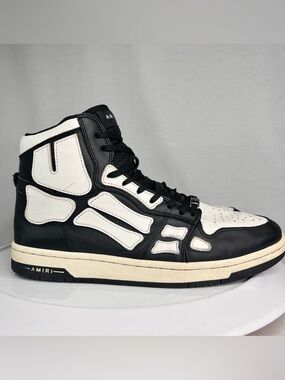 AMIRI Skel Top High Black White Sneakers Men’s Size 10 (EU 43) Pre-Owned -Authen